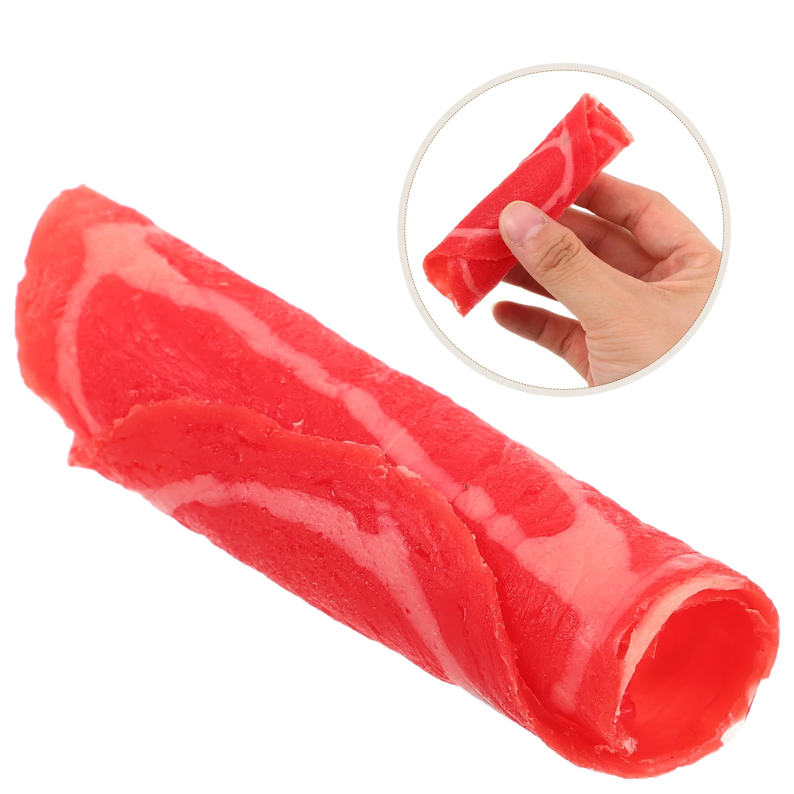 

6pcs Simulated Beef Rolls Realistic Fake For Hotpot Western Japanese Restaurant Display Food Props Artificial Meat Decoration