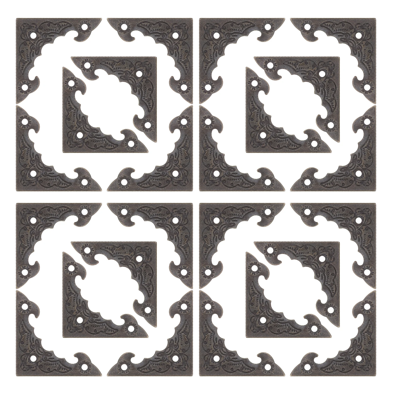 

100 Pcs Decorative Corner Code Rustic Vintage Metal Protectors for Furniture Box Covers Brackets