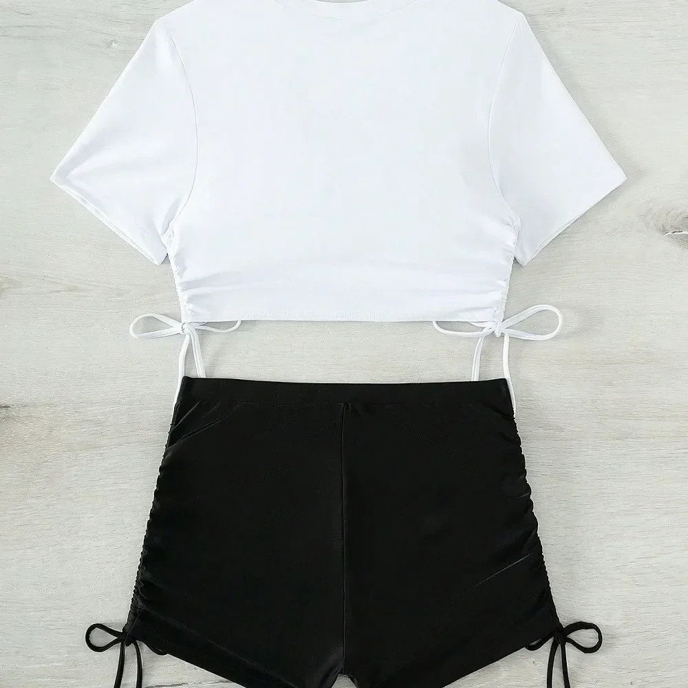 Sexy Fashionable 2025 New Bikini Swimsuit Separate Design Drawstring Slimming Swimwear for Women Chinese Brand AE Stock