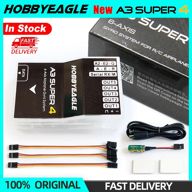 Hobbyeagle A3 Super 4 A3S4 Super4 Flight Controller 6-axis Airplane Gyro&Stabilizer System Standard RC Airplane Fixed-Wing