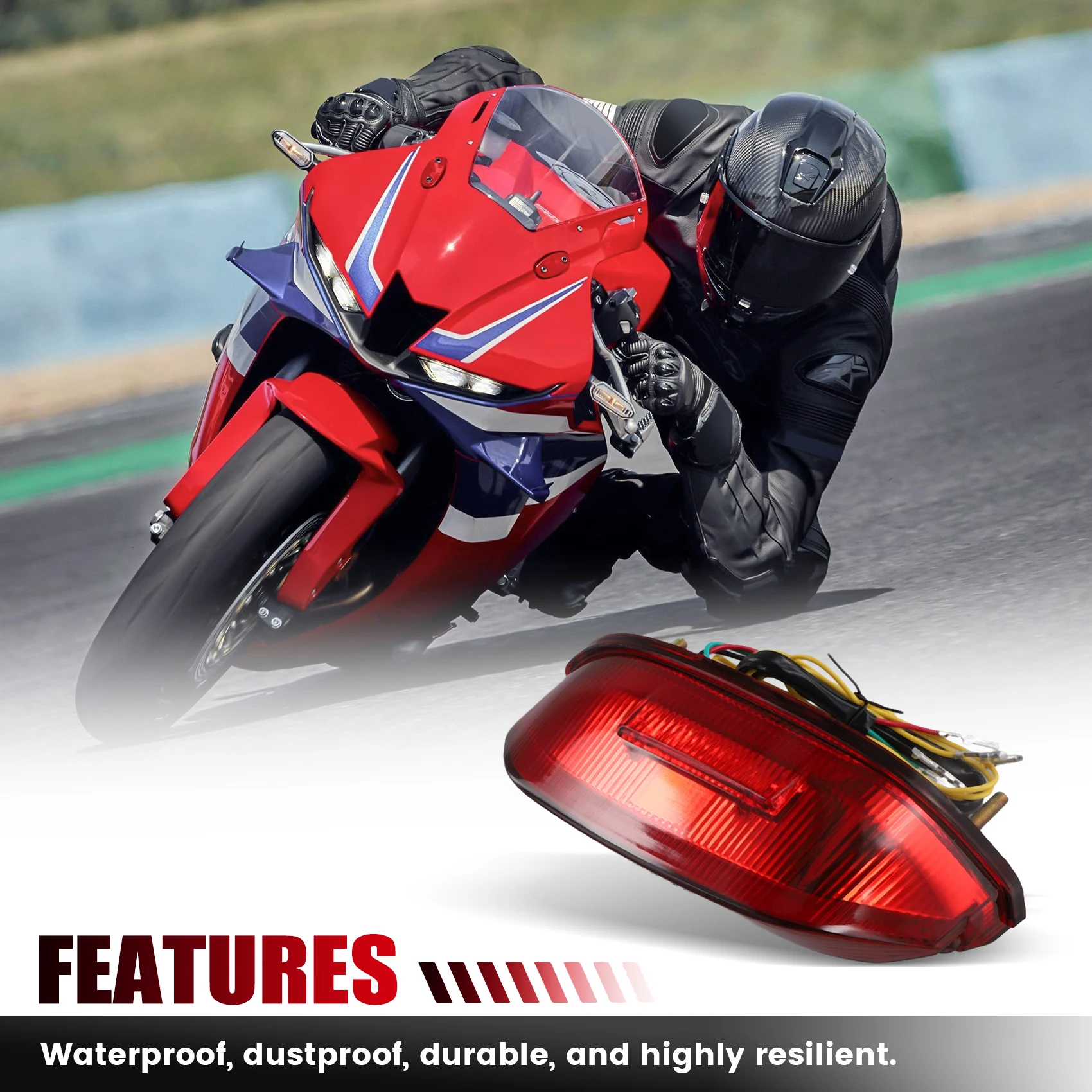 

Rear Tail Light Brake Turn Signals Integrated LED Light For Honda CBR600RR 2013-2023 Accessories