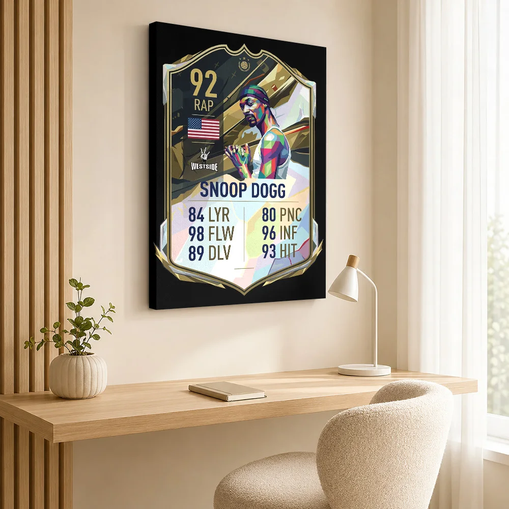 Eminem  Ultimate Team Card Canvas Poster Personalized Photo Retro Music Wall Art for Bedroom Decor Ready to Hang Gift for Fans