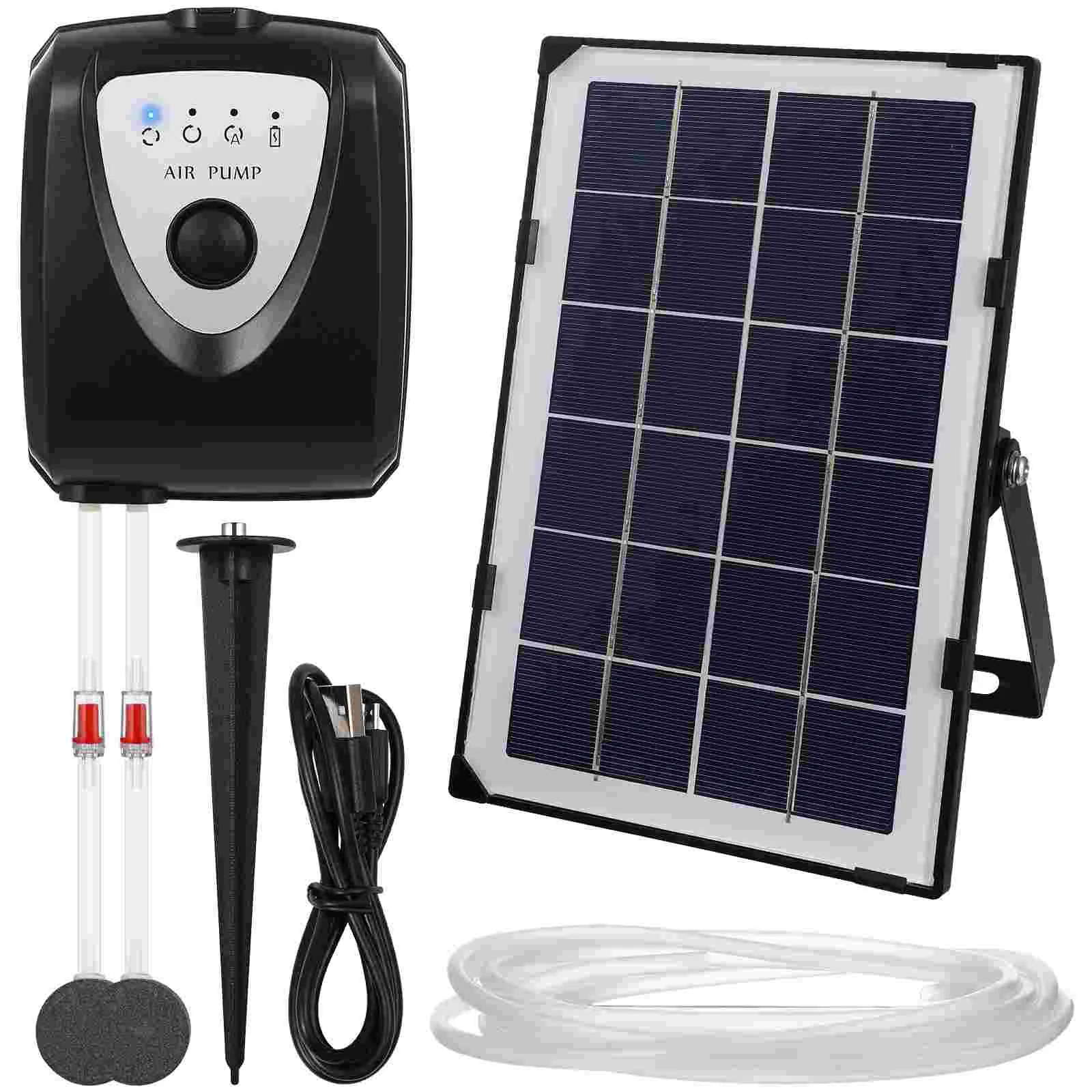 

Pump Pond Aerator Air Solar Set Solar Power Air Pump Aerator Set Oxygenation Equipments For Aquarium Fish Tank Garden Pond