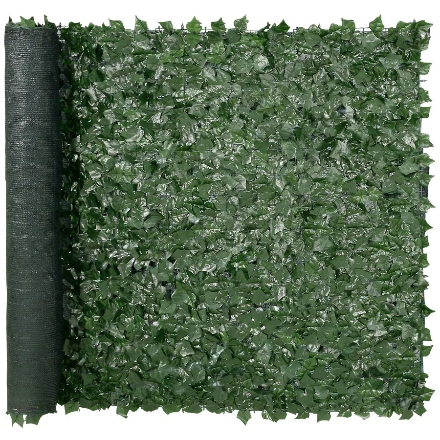 

Искусственный забор из плюща Ivy Privacy Fence 59 x 98 дюймов, зеленая стена-экран, ограждение из плюща с сетчатой основой и усиленными соединениями