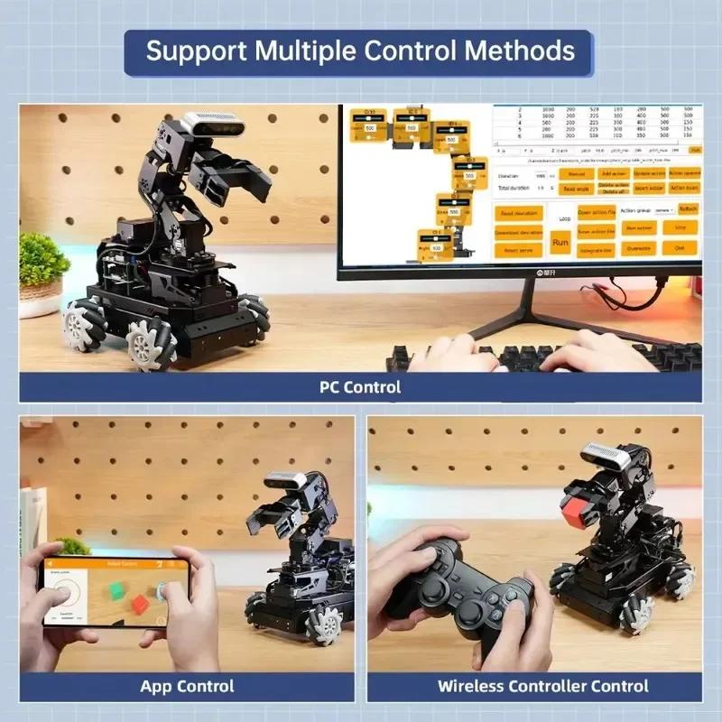 2026 Hot Sale Hiwonder LanderPi AI Development Platform with Mecanum Wheels, Robotic Arm & Full Sensors for STEM/University