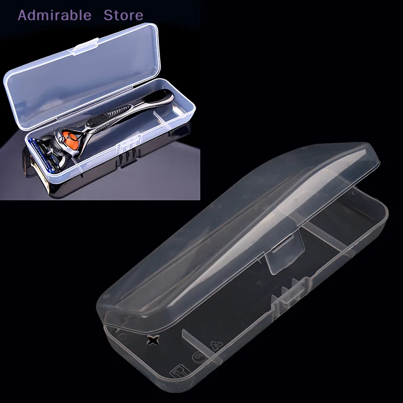 wMen Universal Shaver Storage Box Handle Box Full Transparent Plastic Case Razor Boxs Eco-Friendly PP Shaving Box