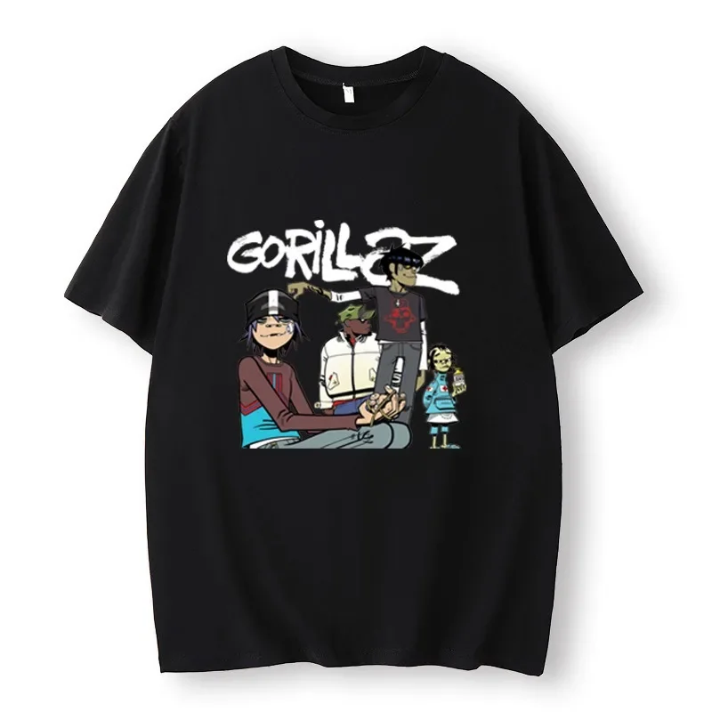 Music Band Gorillaz PUNK ROCK Printed T Shirt Men Women Summer 90s O-neck  Short Sleeve T-shirts Clothes Vintage Clothing Tees