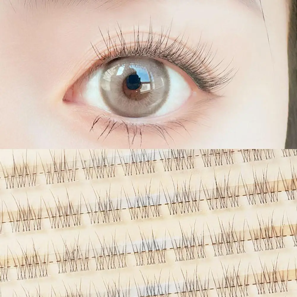 セグメント化された妖精つけまつげ自己粘着ナチュラルルック個別クラスター透明テリア女性メイクアップツール