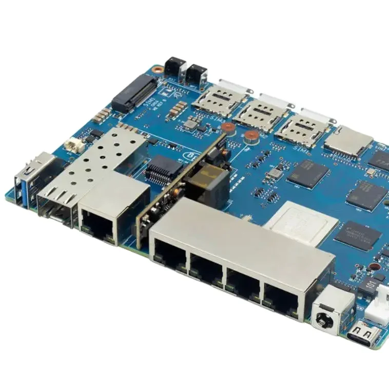 Banana Pi BPI-R4 Wifi 7 Router board with MTK MT7988A design,4G RAM and 8G eMMC onboard