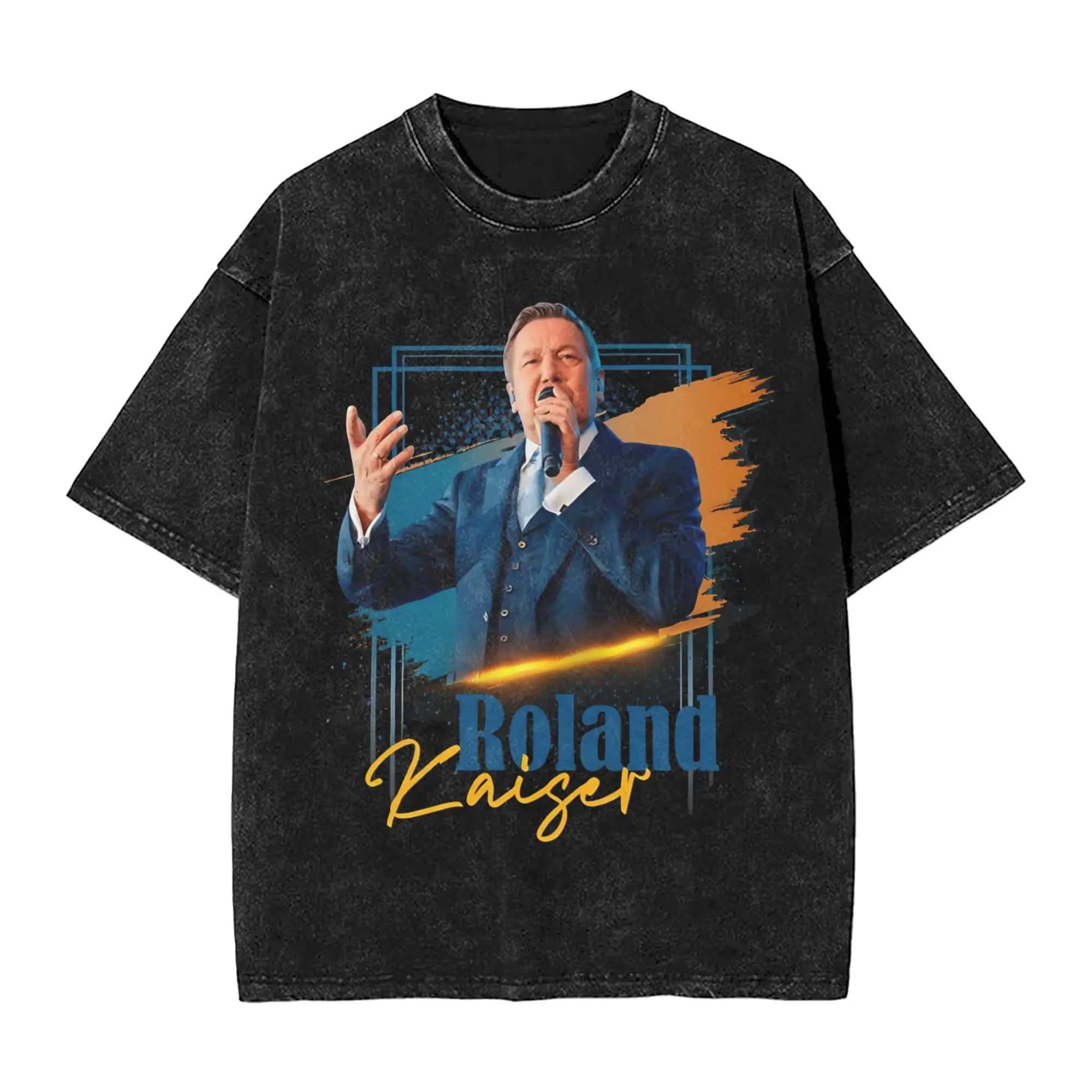 Roland Kaiser  T Shirt Summer  Y2K Basic T-Shirts Casual Hip Hop Tee Shirt For Male Short Sleeve Loose Top Tees