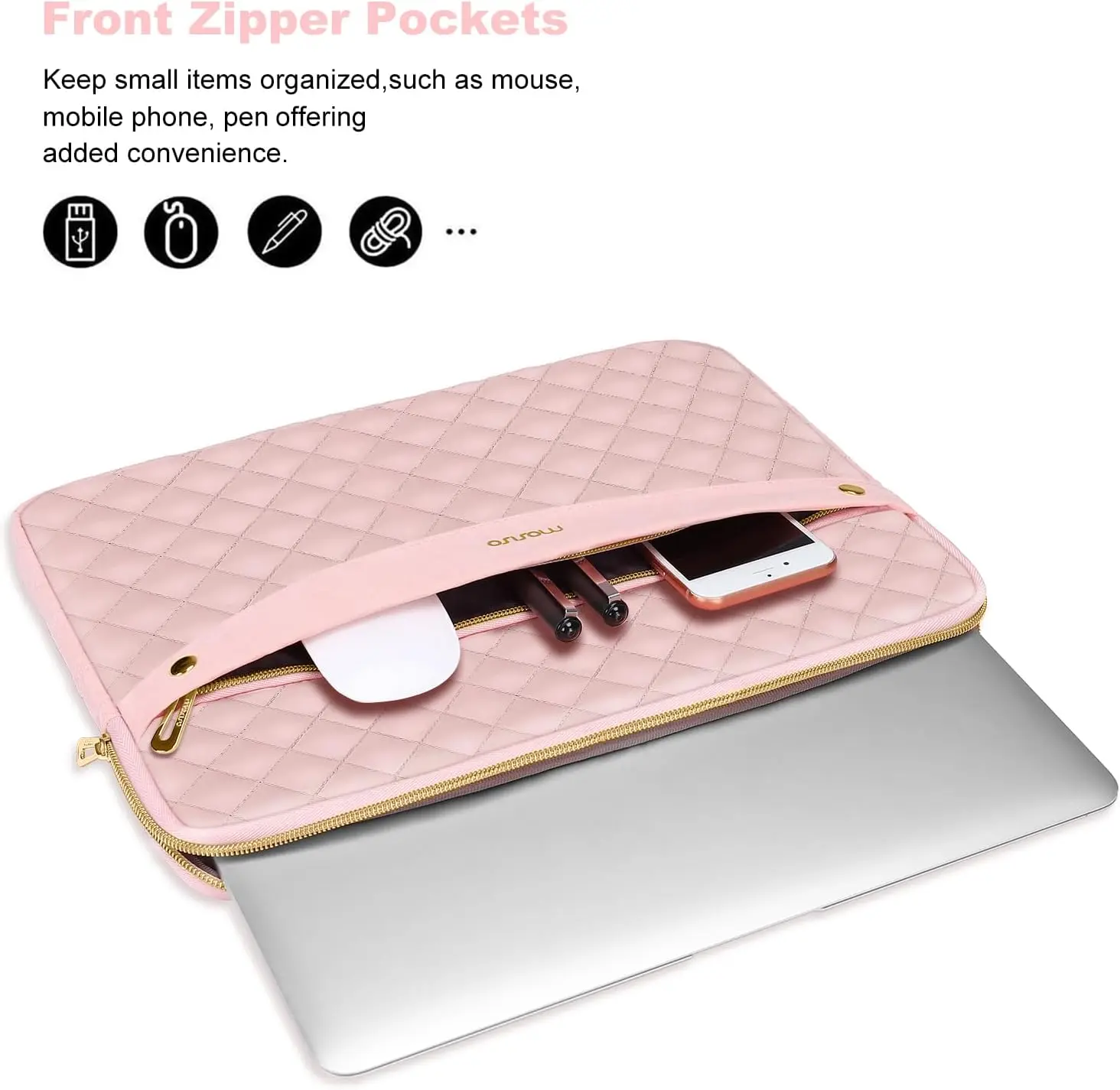 Laptop Bag for Women Sleeve Case for Macbook Air Pro Carrying Bag 13 14 inch Notebook Pouch Briefcases for Lenovo Asus HP Dell