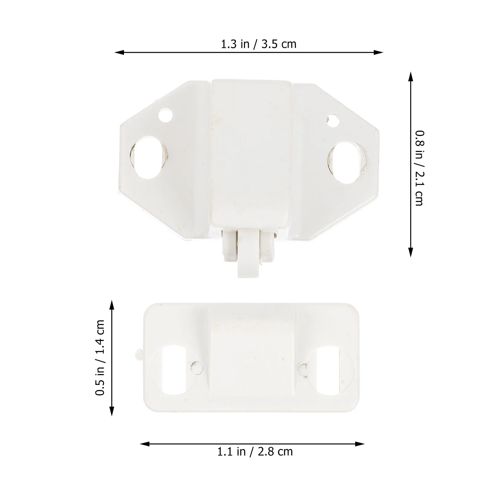 10Sets Catch Ball Door Lock Suitable for Cabinet Book Case Wardrobe Cupboard Furniture Doors Sturdy Plastic Easy Install Latch