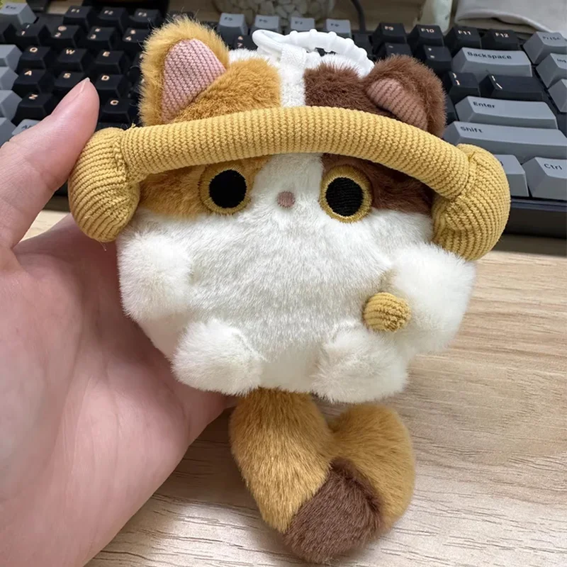 Estuche para Auriculares Bluetooth con Diseño de Gato de Peluche, Monedero Portátil, Llavero, Bolsa de Almacenamiento, Regalo Sorpresa de Cumpleaños para Niños