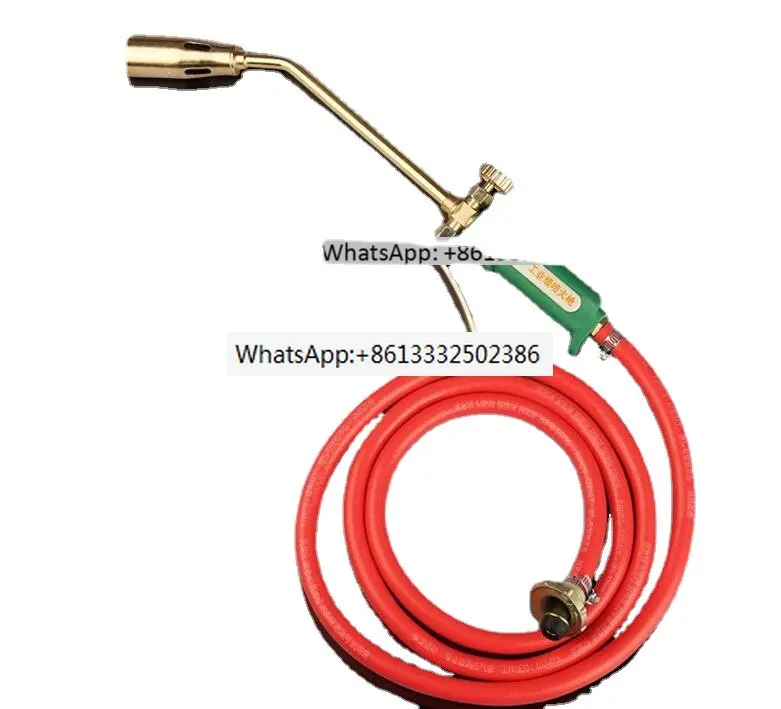 LPG Gas Torch Gun Blowtorch Gas Spray Gun Flame Thrower+Gas Pipe+Nozzle+fastening ring +connector