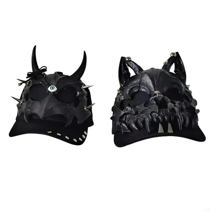 

F3KC Бейсбольная шляпа с ушками дьявола для женщин-подростков, аниме, костюм для косплея, готический головной убор для ночного