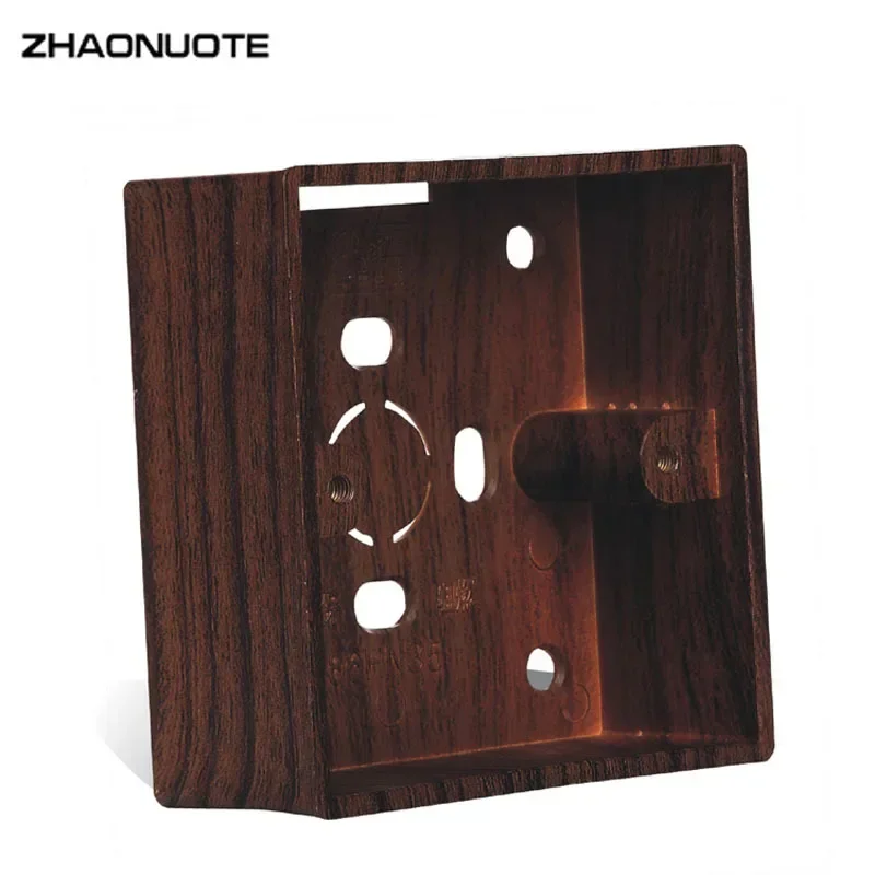 Retro Schalter Outlet Bottom Box Holz Farbe 86 Typ Schalter Buchse Junction Box Hervorragende Wand Montage Box 86X86X35mm