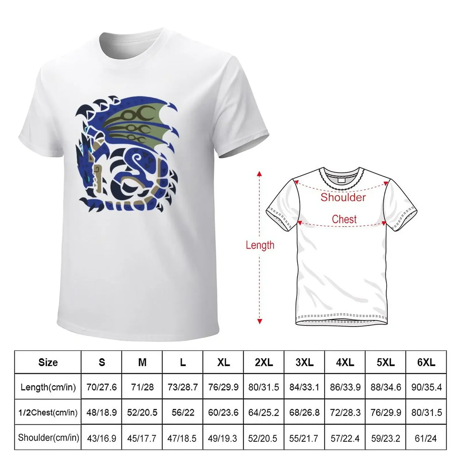 Azure Rathalos T-Shirt vintage clothes aesthetic clothes mens champion t shirts