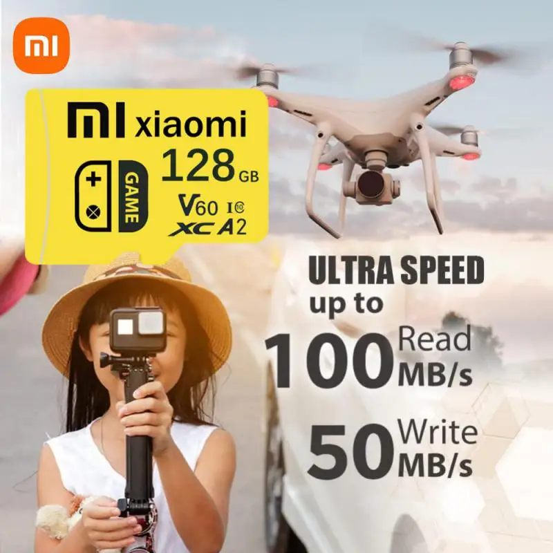 Xiaomi 2TB Flash Memory Card UHS-I SD Card 512GB V60 TF Card 256GB High Speed 1TB Micro TF SD Card 128GB для Nintendo Switch