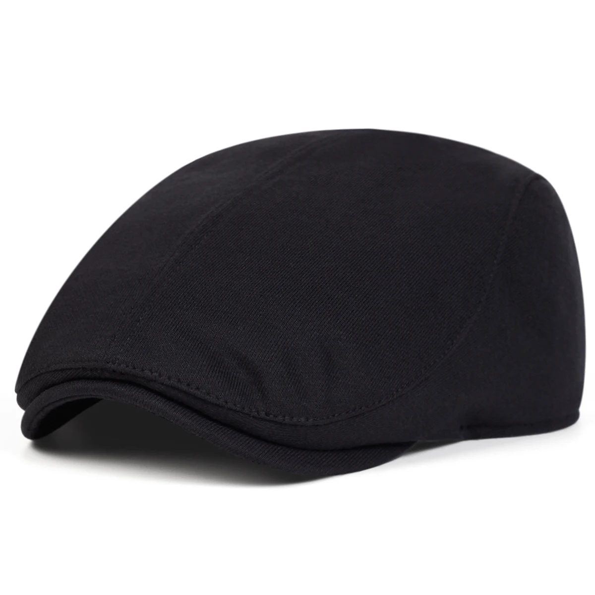 Unisex Einfarbige Newsboy-Mützen Britische Malermützen Herbst- und Winter-Baskenmützen Flache Schirmmützen Hip-Hop-Baskenmützen – Detail 2