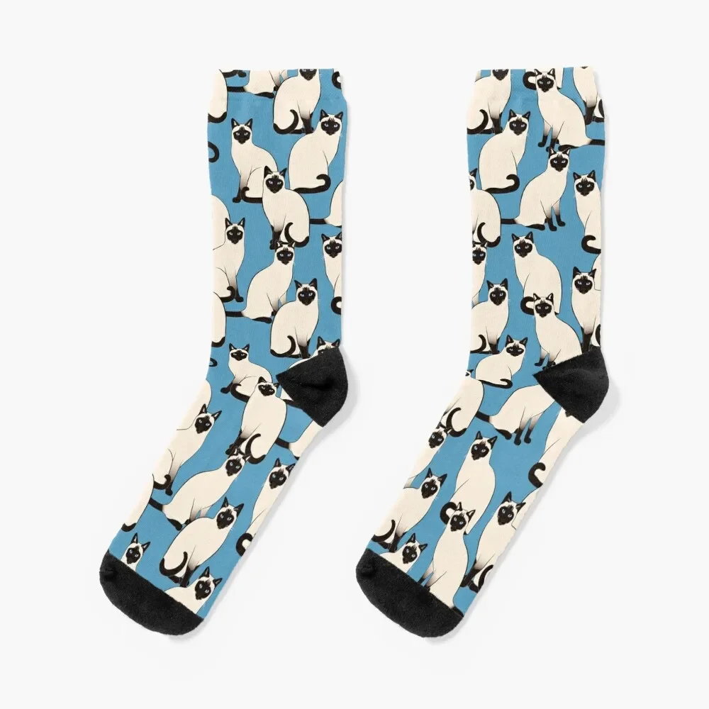 

Siamese Cats Looking At You Socks funny gifts FASHION Men's Socks Women's