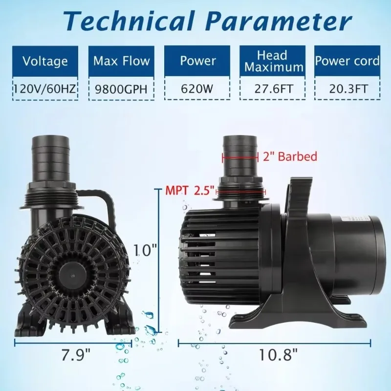 High Flow Submersible Pond Water Aquarium Pump Multi Scenario Application
