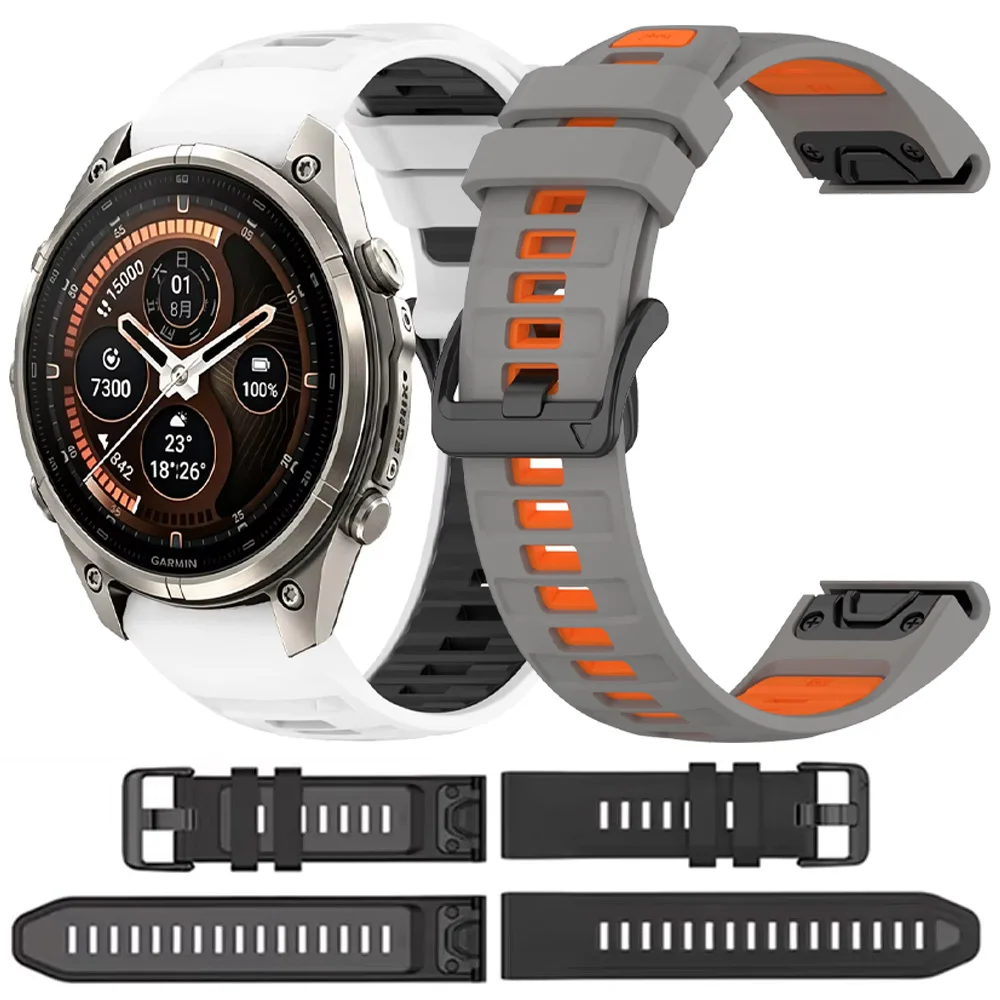 20/22mm 26mm Quick Fit Silicone Strap For Garmin Fenix 9/9 Pro 51/47/43mm Bracelet Watchband Garmin Quatix 8/Tactix 8/Instinct 3