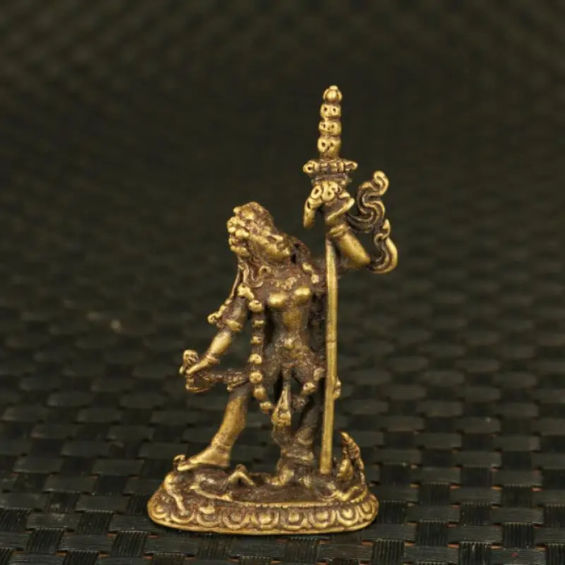 Tibet Bronzen Hand-Gesneden Boeddha Guanyin Standbeeld