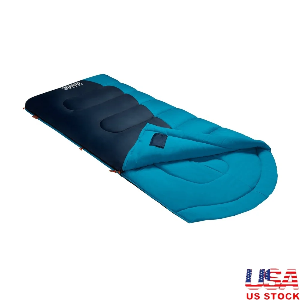 

Big and Tall 40°F Sleeping Bag Warm Weather Lightweight Insulation Comfort Cuff Thermolock Draft Tube ZipPlow Zipper Quick Cord