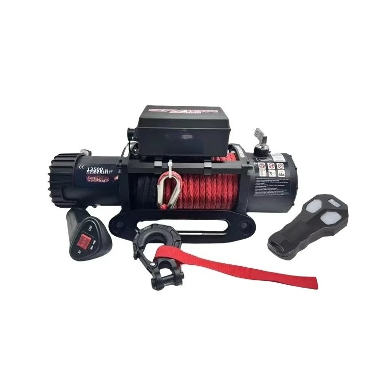 12000lbs Truck Electric Winch 1200W for Car 4x4 SUV Remote Control Steel Rope 12/24 Volts 10m Lifting Height