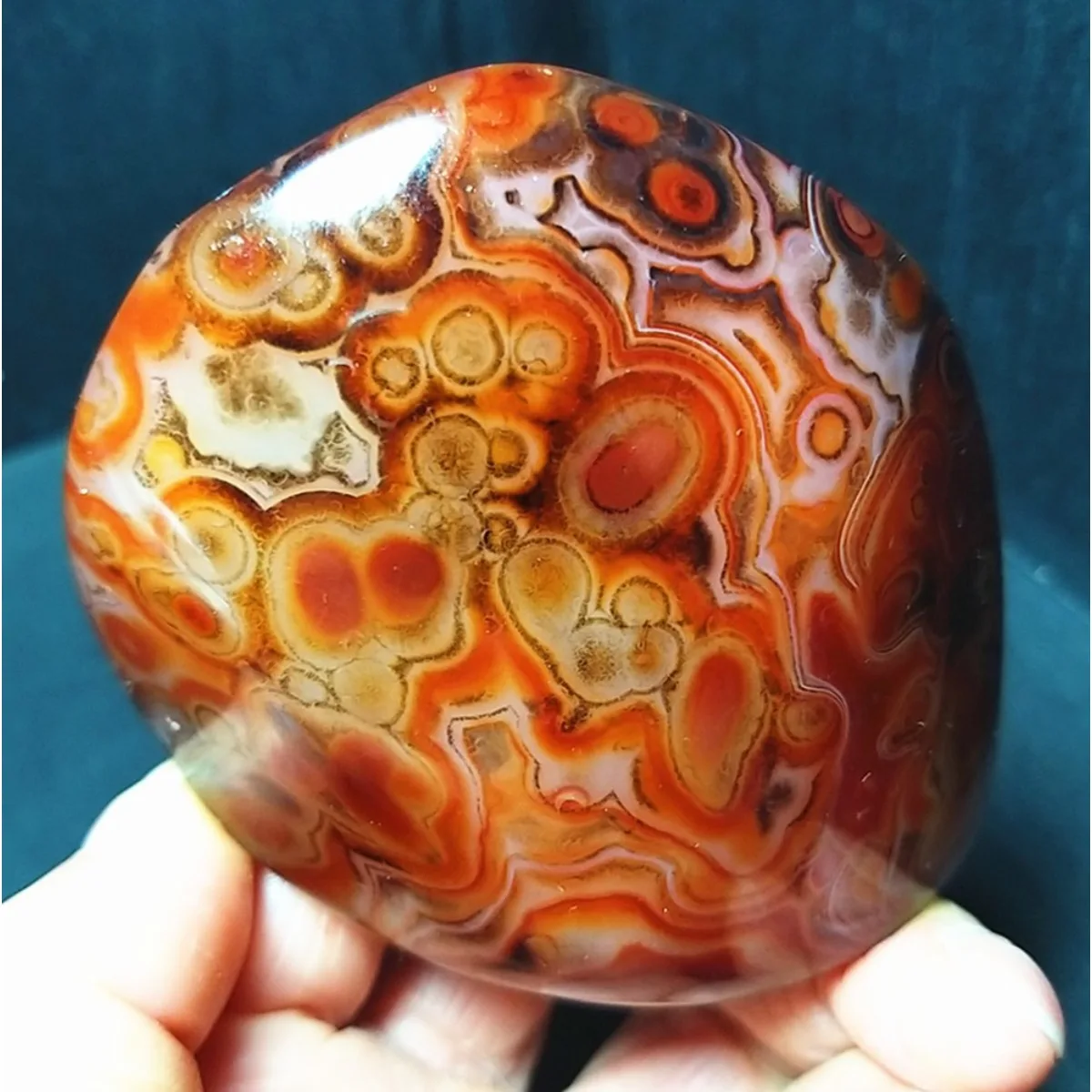 Natural Banded Agate Artisan Stone, Polished Tumbled, Hand Selected, Terrarium Decor, Crystal Collection, Table Display