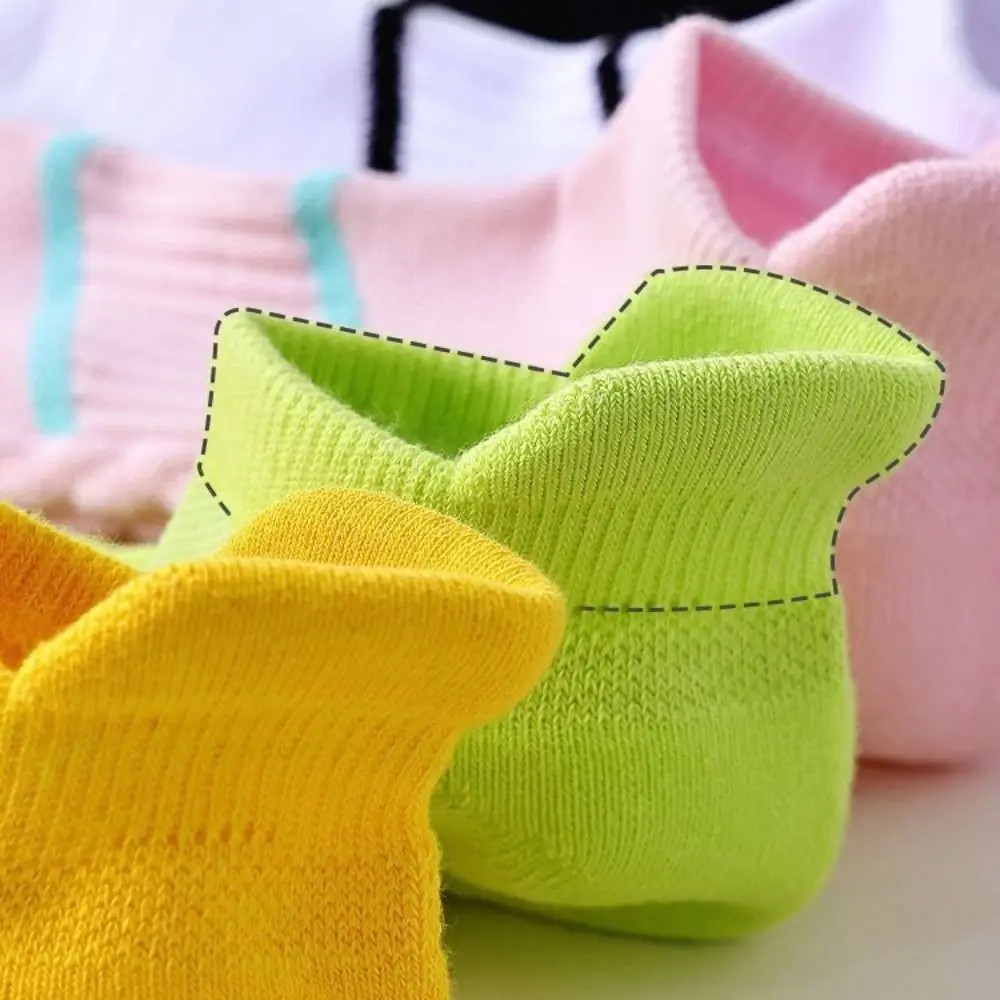 

5Pairs Elastic Patchwork Ankle Thin Socks Breathable Sports Socks Striped Invisible Socks Anti-slip Men's Tube Socks Men