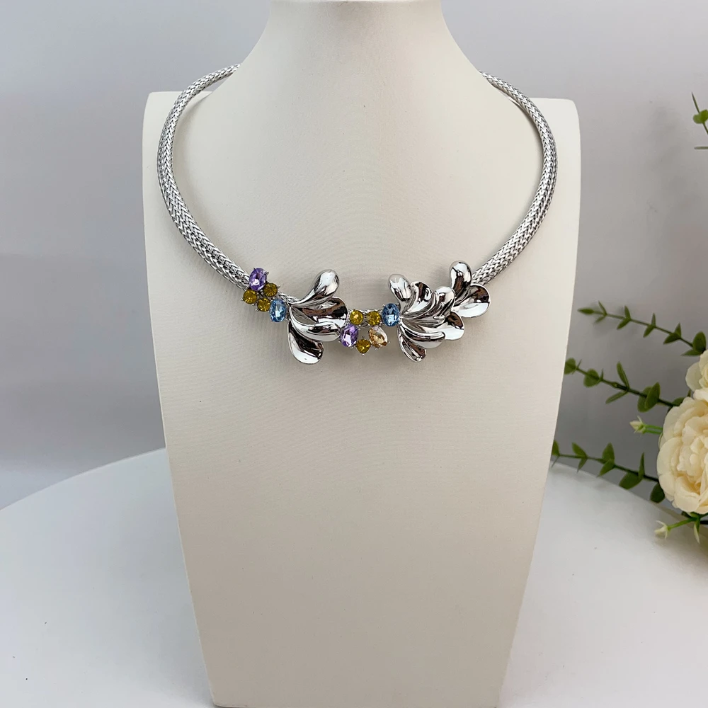 Brazilian Simple Style Big Bold Necklace Luxury Quality African Bride Jewelry Set For Women Party Gifts FHK23076