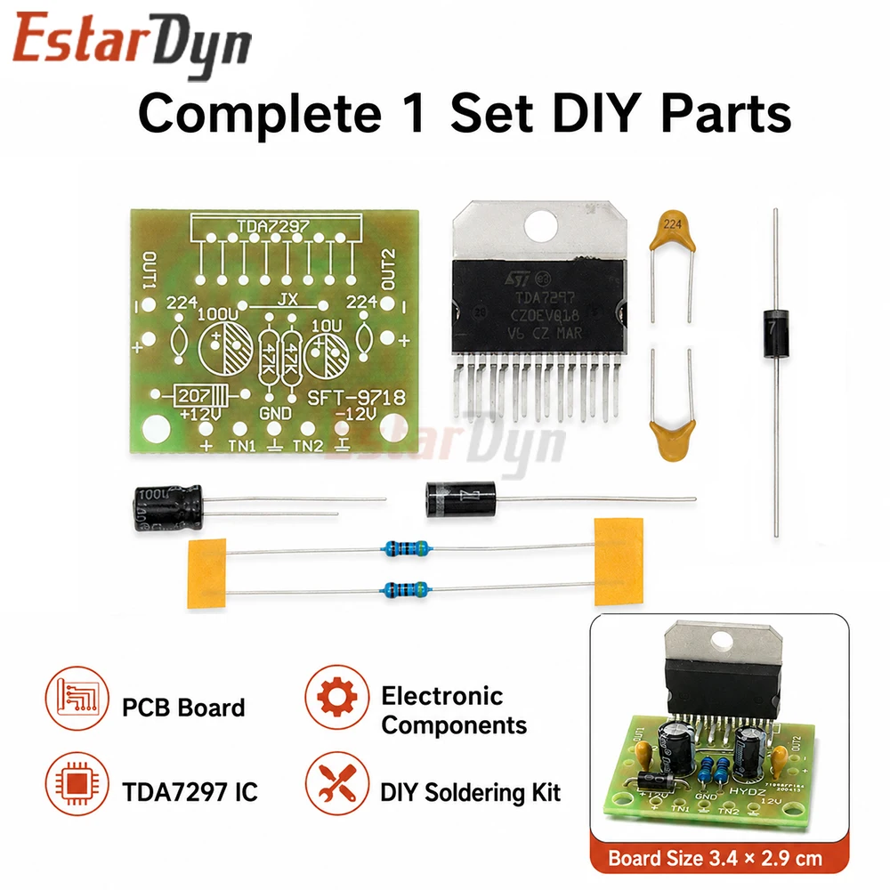 Estardyn TDA7297 アンプボード スペアパーツ - Diy Electronics Parts のレビューと価格