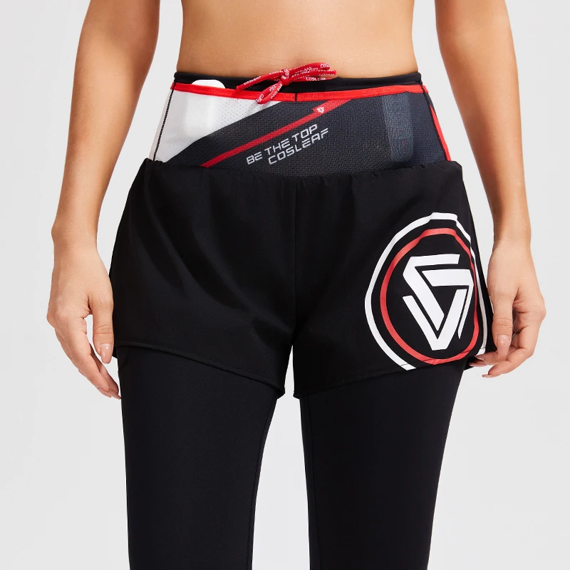 Double Layer Hip Lifting Trainning Shorts Pants Legging Nylon Gym Wear Workout Running Activewear Yoga Pant With Pockets