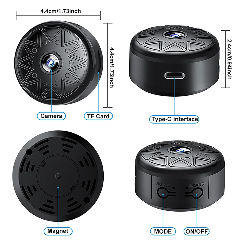 HD Wifi Smart Monitor Surveillance Cameras Sensor Camcorder Web Video Home Safety Wireless Security