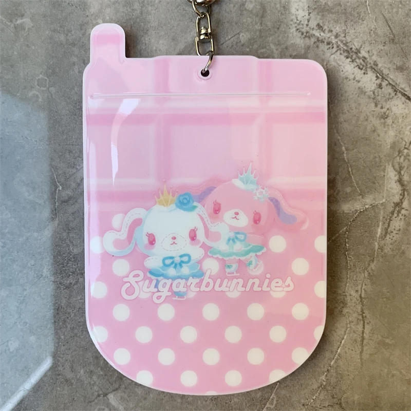Sugarbunnies Sugarminuet ID Card Holder Pass Case Retro Phone Pink Kawaii Idol Photo Display Cute Bag Keychain Keyring