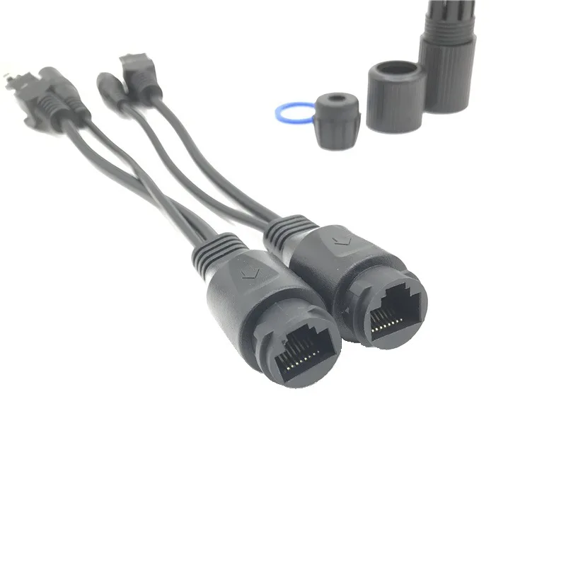 10-pairs-poe-splitter-cable-rj45-injector-passive-power-over-ethernet-adapter-outdoor-black-or-white-color-for-ip-camera