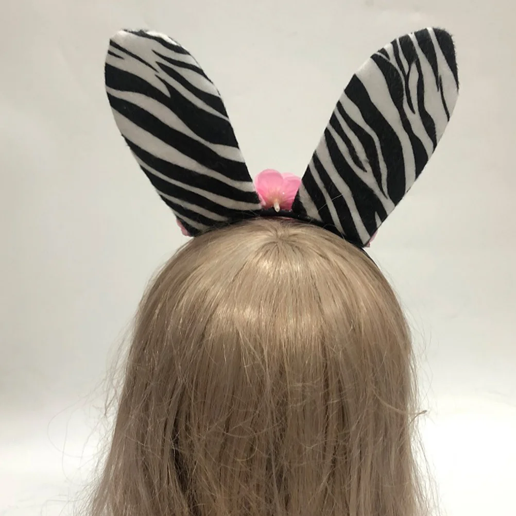 

2Pcs Zebra Ear Hair Hoop Lovely Girl Headband for Party Festival Cosplay Masquerade Wear Cute Adorable Chic Headdress