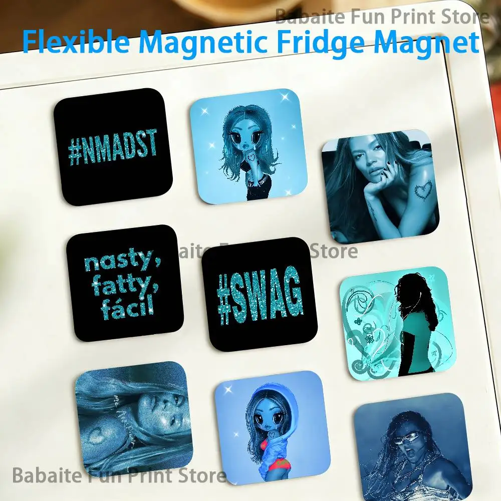 K-Karol G No Me A-Arrepiento De S-Sentir T-Tanto Magnetic Refrigerator Magnets Personality Decorations Creative Gifts 55mm
