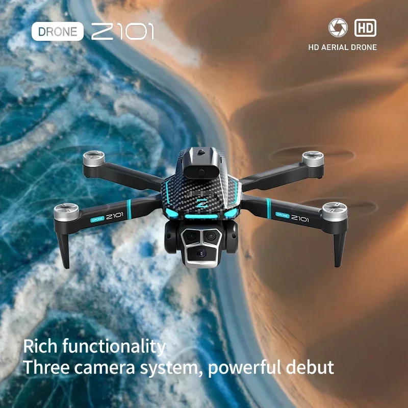 Xiaomi Z101 Drone Profesional 8K HD Trzy kamery Bezszczotkowy silnik Unikanie przeszkód Zdjęcia Przepływ optyczny Składany 15000M