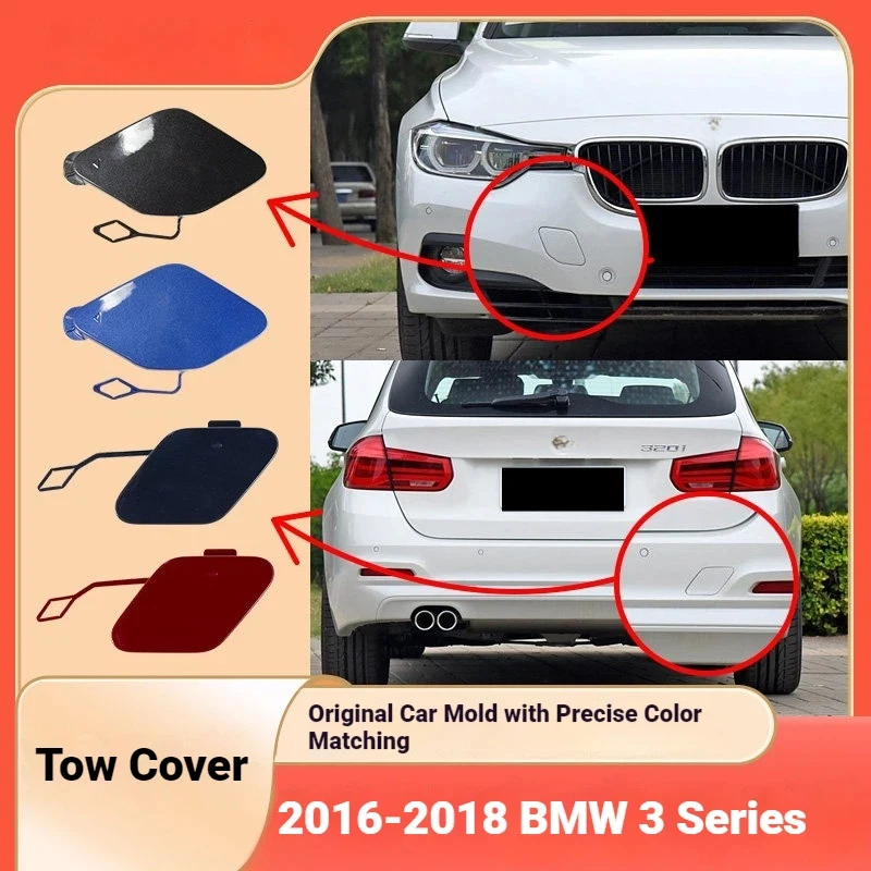 For 16-18 BMW 3 Series Short Axle Front and Rear Trailer Cover 320i 325i 328i Trailer Hitch Cover with Paint