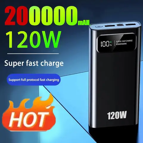 200000 MAH 보조베터리 120W 초고속 충전 배터리 삼성 Iphone 15 14 Xiaomi 용 고용량 디지털 디스플레이 보조베터리 Best5 200000 MAH 보조베터리 120W 초고속 충전 배터리 삼성 Iphone 15 14 Xiaomi 용 고용량 디지털 디스플레이 보조베터리 Best5