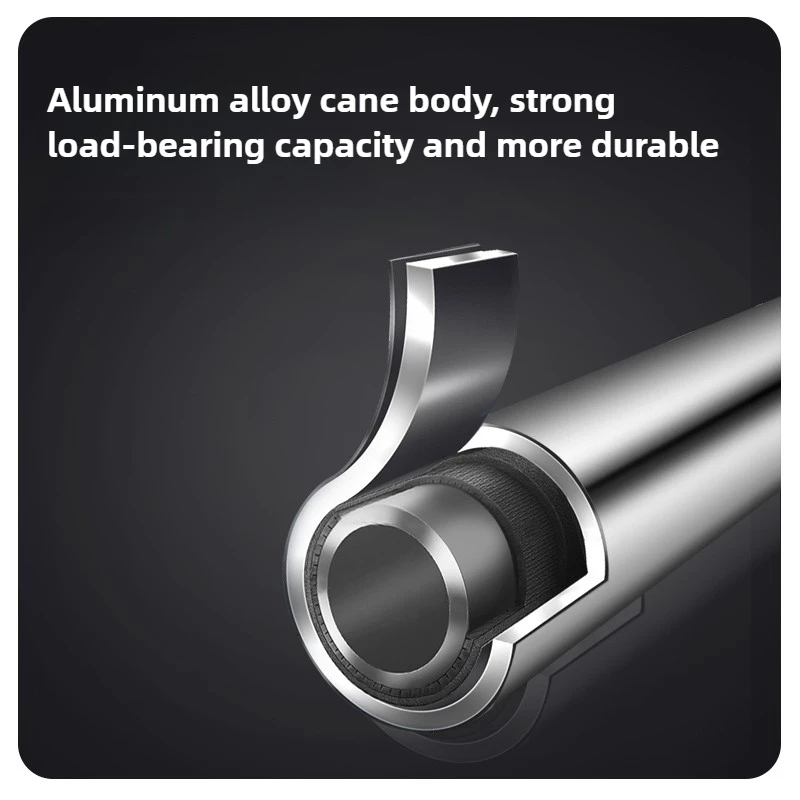 ‌Lightweight Walking Cane, Non-Slip Quad Cane with Rubber Tip,Elderly Mobility Walking Stick,Adjustable Support Cane for Seniors