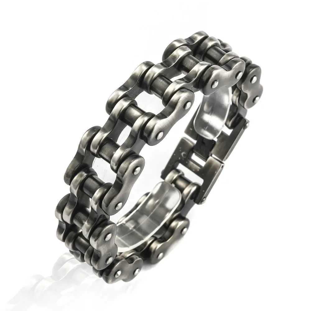 Mens Weight Bracelets Retro Motorcycle Biker Bicycle Chain Link Bracelets For Men/Women Punk Stainless Steel Jewelry