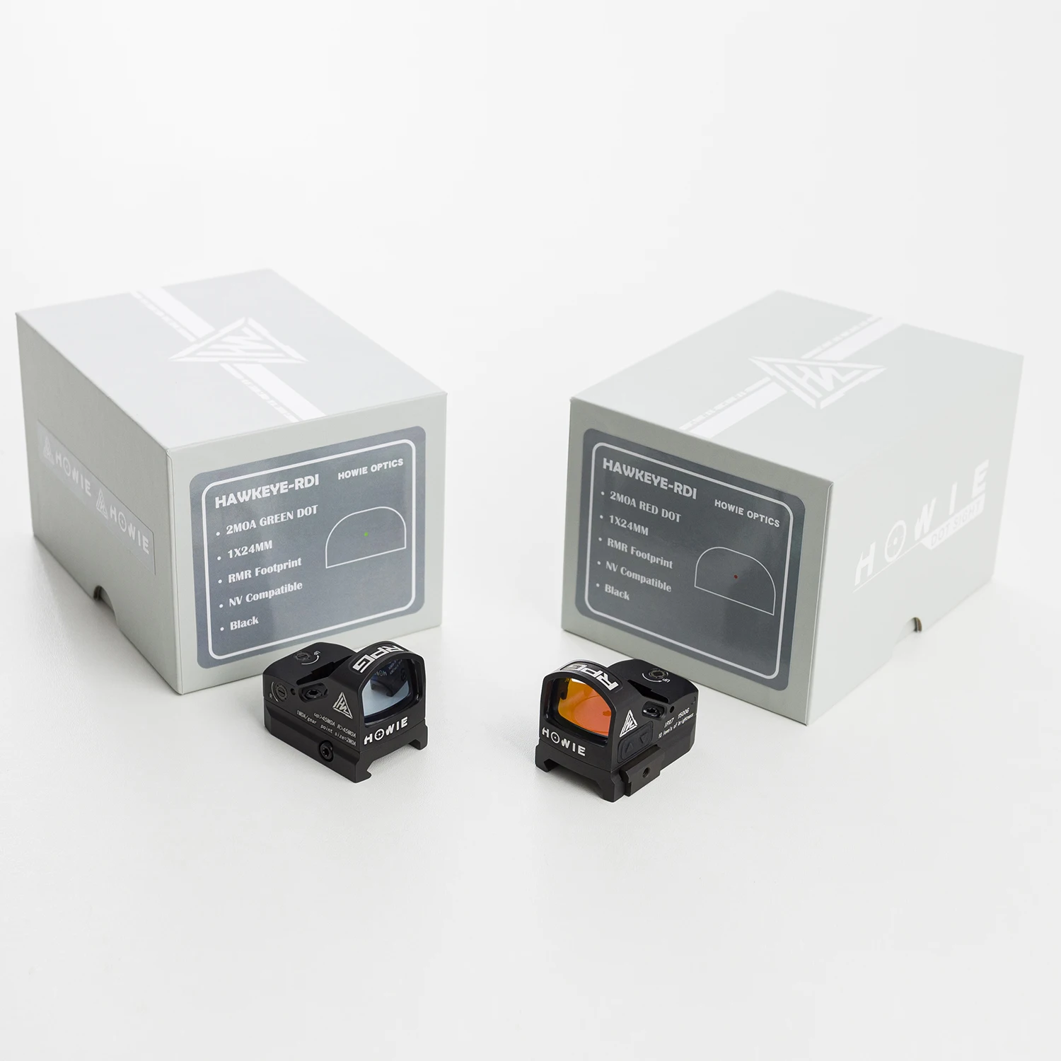 

HOWIE 2 MOA Shake Awake Red/Green Dot Sight with Picatinny Rail Mount