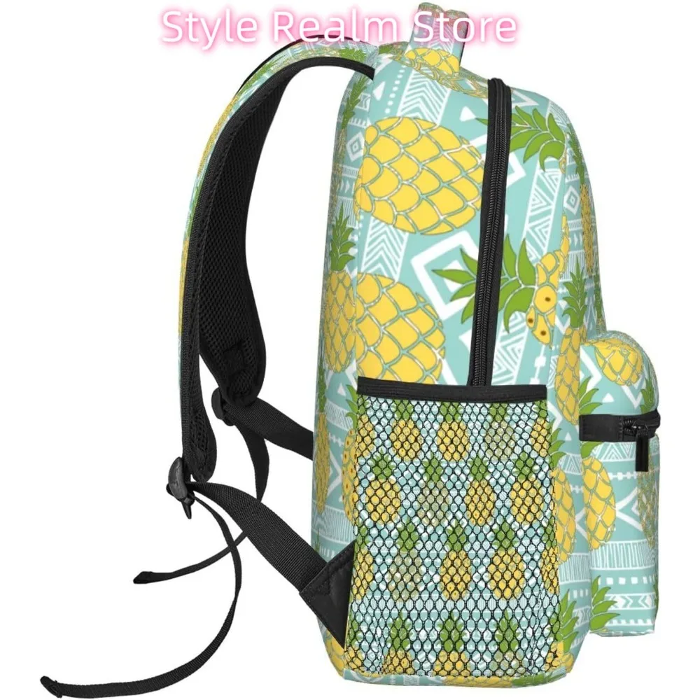 Aztec Pineapple Lightweight Laptop Backpack Lightweight Multipurpose Travel Casual Daypack Unisex College Backapcks for Men Wome
