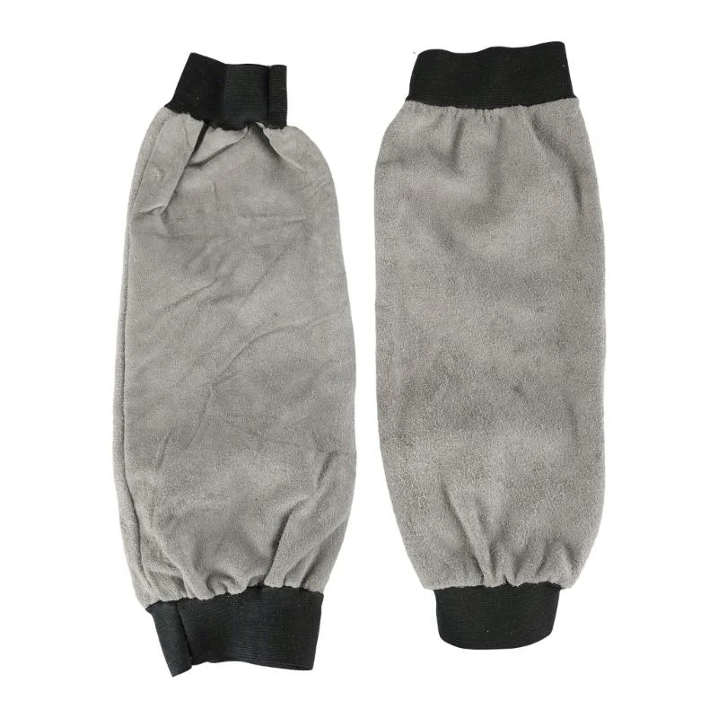

652F Electric Welding Sleeves Artificial Leather Welder Protective Supplies for Industrial Welding Sleeves with Elastic Cuff