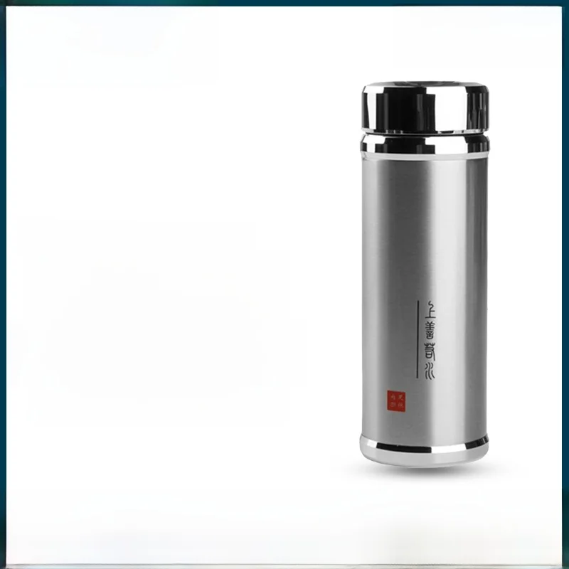 

High-End Roader Silver Inner Barrel Insulated Water Cup Large Capaci Men's Women's Silver Cup Enaving Gift Box Included