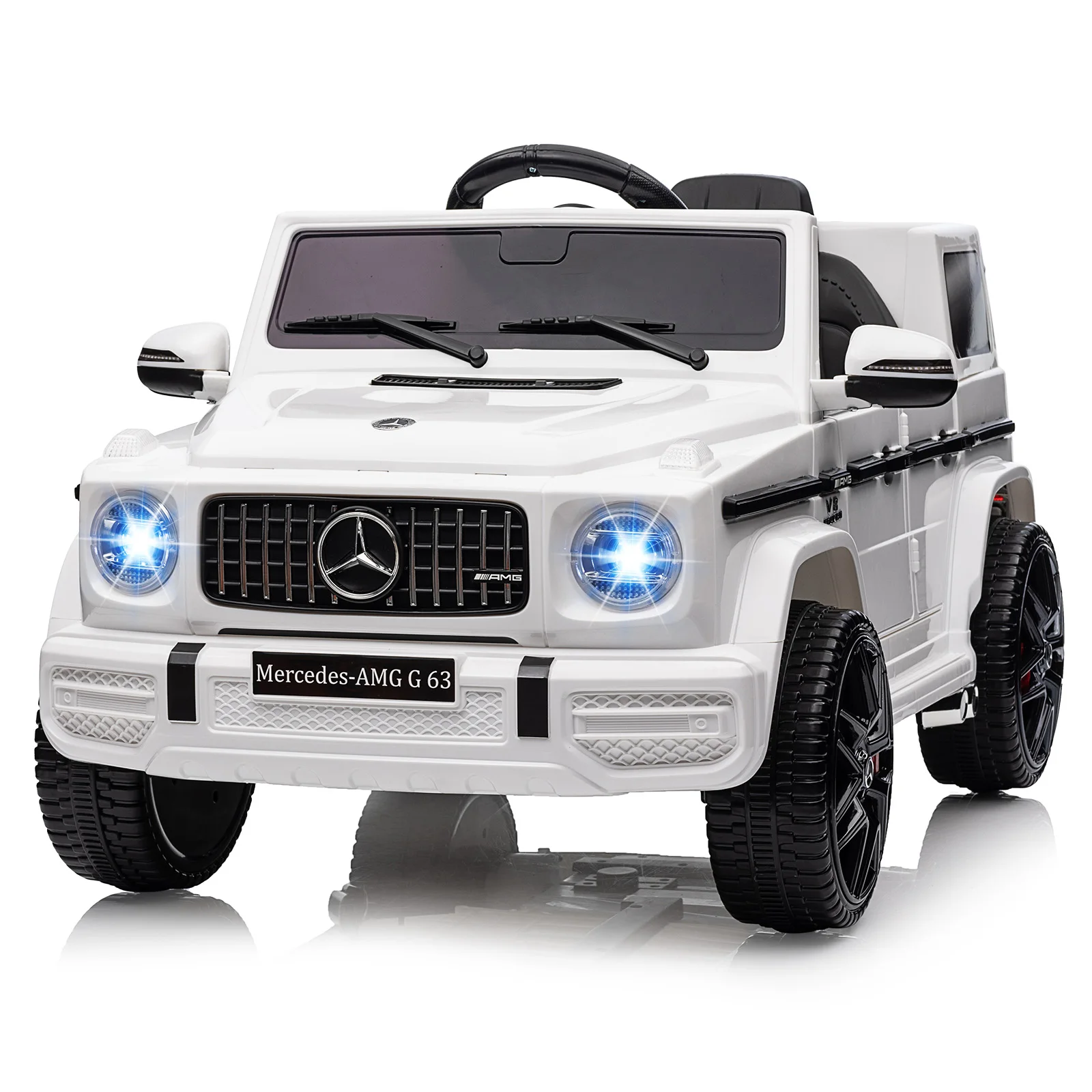Electric Car for Kids Licensed G63 12V Ride on Toy with Remote Control Kids’ Electric Vehicle with LED Light MP3 USB Bluetooth