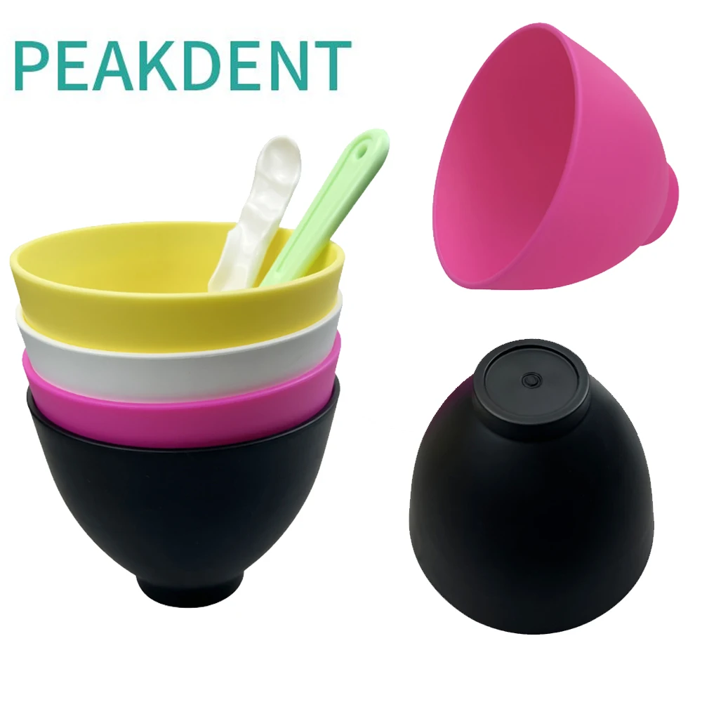 1Pcs Colored Dental Plaster Mixing Bowl Silicone Mixing Cup Flexible Rubber Dentist Lab Oral Hygiene Teeth Whitening Tools